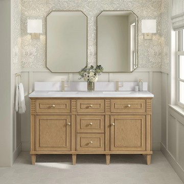 Lorelai 60" Double (Vanity Only Pricing) in Light Natural Oak